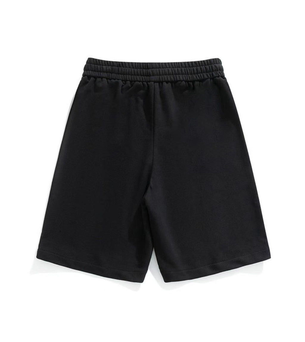 Nike Inspired Summer Loose Fit Cotton Shorts, Black & Grey